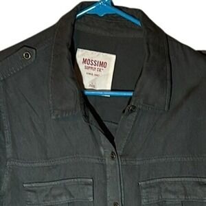 Mossimo Supply Co. Gray Utility Shirt Long Sleeve Button Up‎ Top Size L